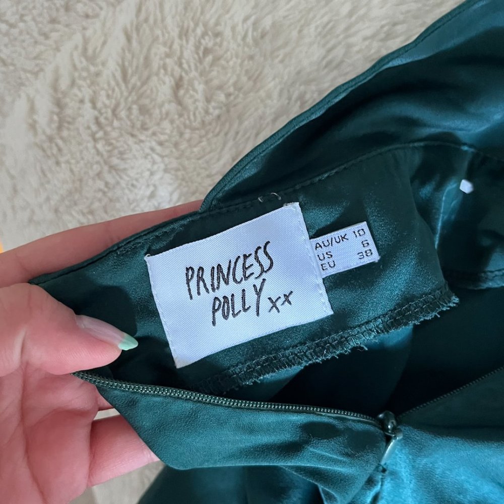 Princess Polly Phoenix Mini Dress Green - Picture 3 of 5